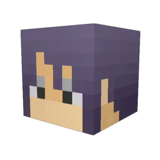 vandelvv Minecraft avatar head, 3D render
