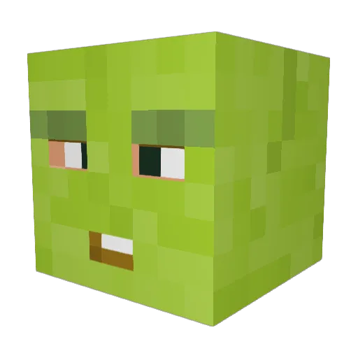 vanderbot Minecraft avatar head, 3D render