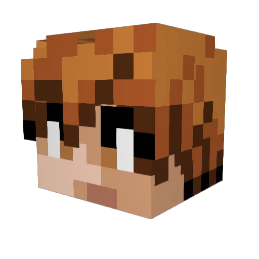 vanderperas Minecraft avatar head, 3D render