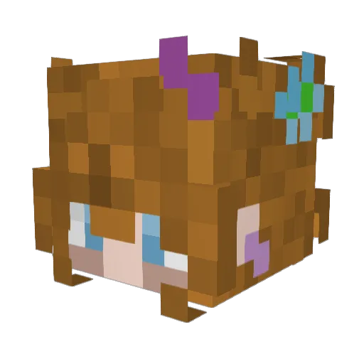 vanesque Minecraft avatar head, 3D render