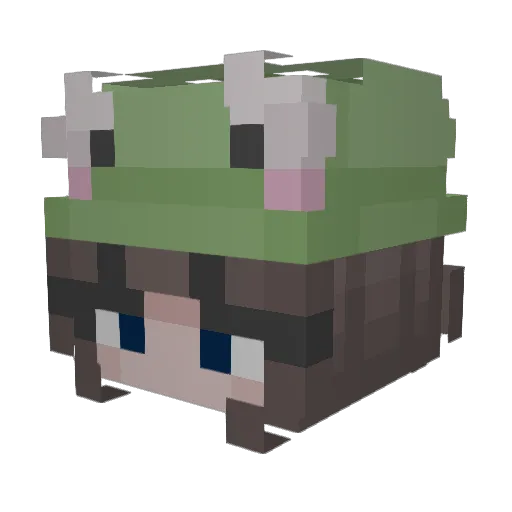 vanessa_moose Minecraft avatar head, 3D render