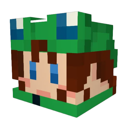 vanessasmanor Minecraft avatar head, 3D render