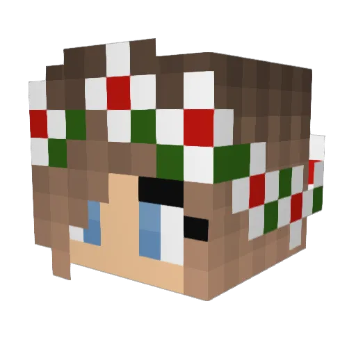 vanessaste Minecraft avatar head, 3D render
