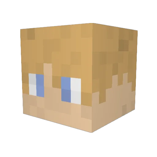 vanessing Minecraft avatar head, 3D render