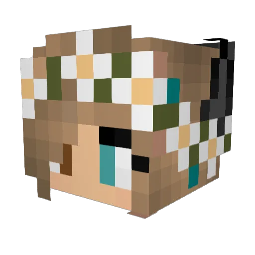 vanilla365 Minecraft avatar head, 3D render