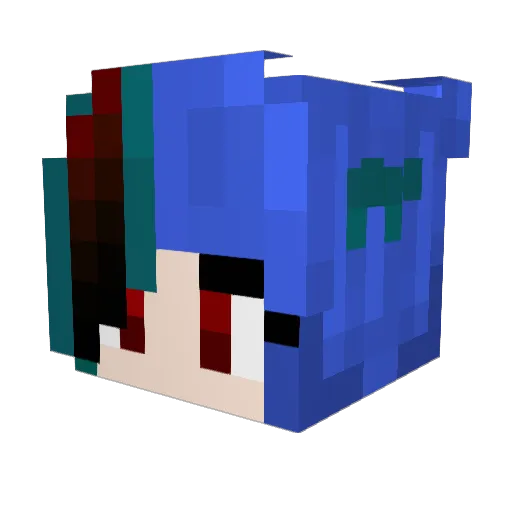 vanilladf Minecraft avatar head, 3D render