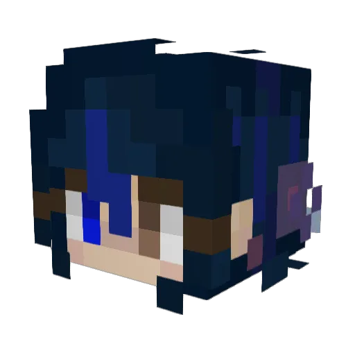 vanillaleaf Minecraft avatar head, 3D render
