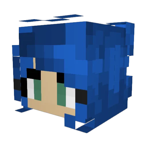 vanillapix Minecraft avatar head, 3D render