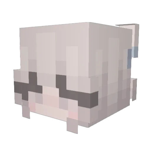 vanilligeres Minecraft avatar head, 3D render