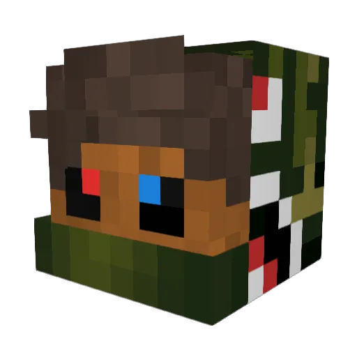 vanloads Minecraft avatar head, 3D render