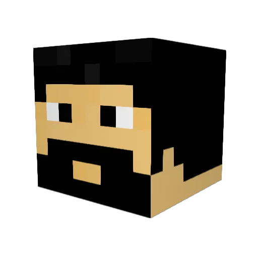 vanlog Minecraft avatar head, 3D render