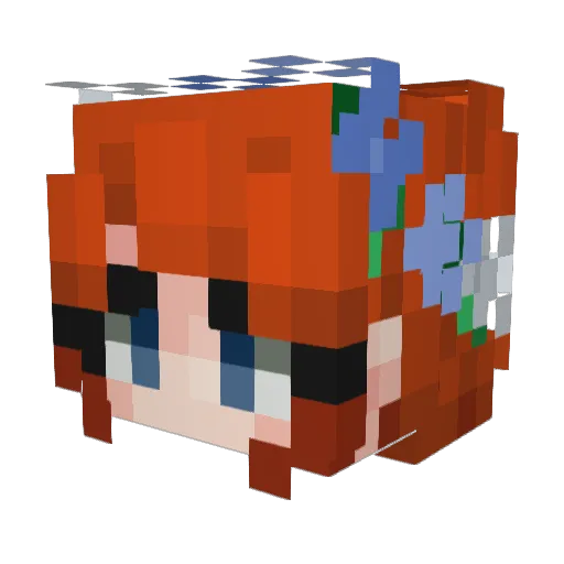 vannah_ Minecraft avatar head, 3D render