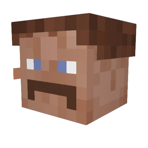 vannlekasje Minecraft avatar head, 3D render