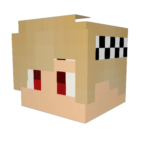 vannylam Minecraft avatar head, 3D render