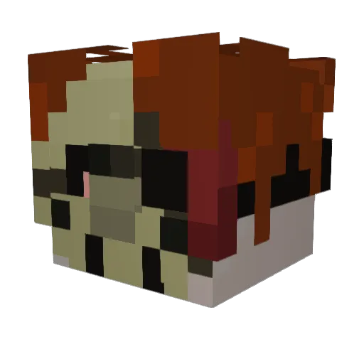vannysauce Minecraft avatar head, 3D render