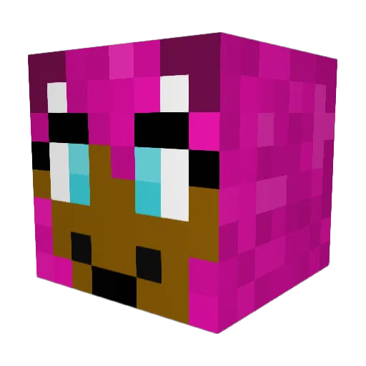vanpeaches Minecraft avatar head, 3D render