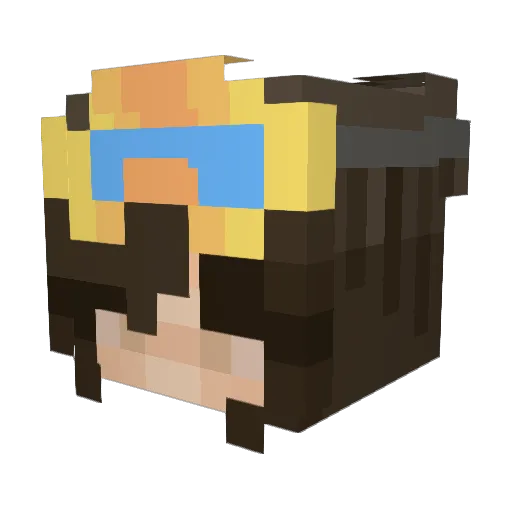 vanpi Minecraft avatar head, 3D render