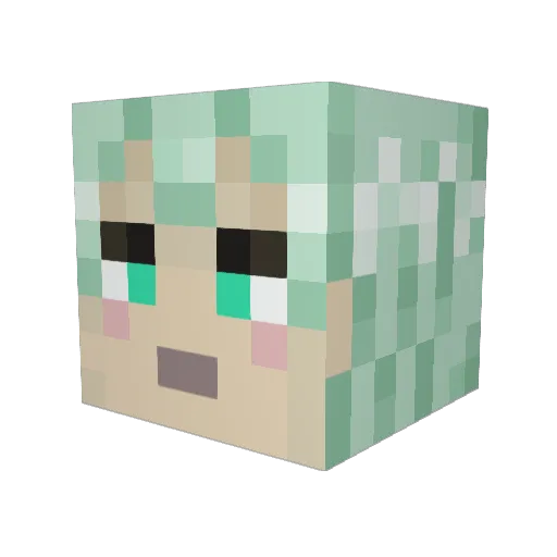 vantuan Minecraft avatar head, 3D render