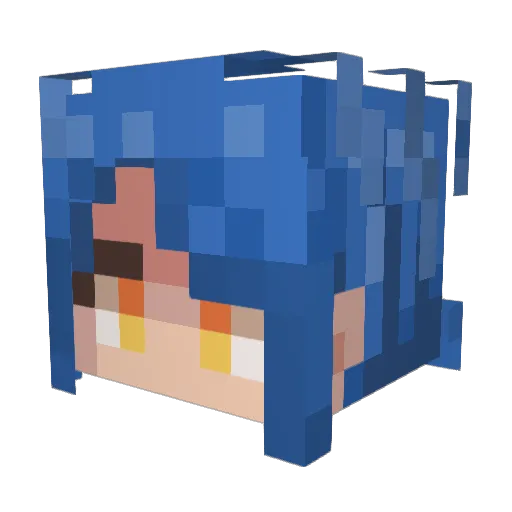 vanxanderton Minecraft avatar head, 3D render