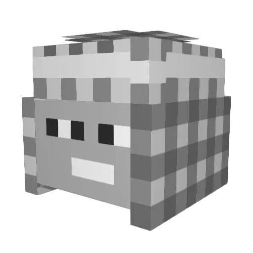 vaocl Minecraft avatar head, 3D render