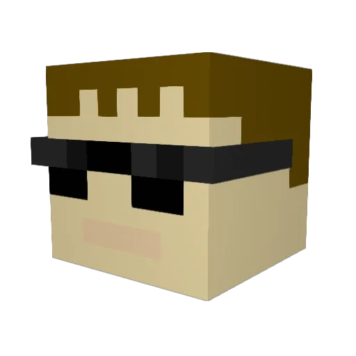 vapingintoilets Minecraft avatar head, 3D render