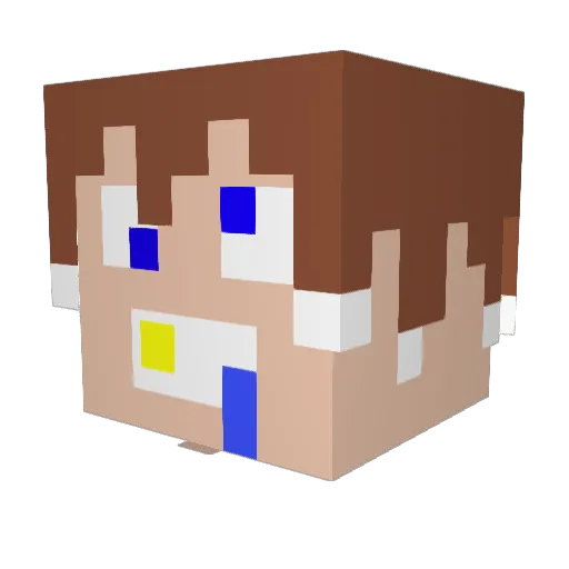 vapno Minecraft avatar head, 3D render