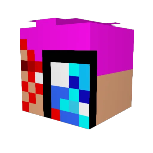 vaqu20 Minecraft avatar head, 3D render