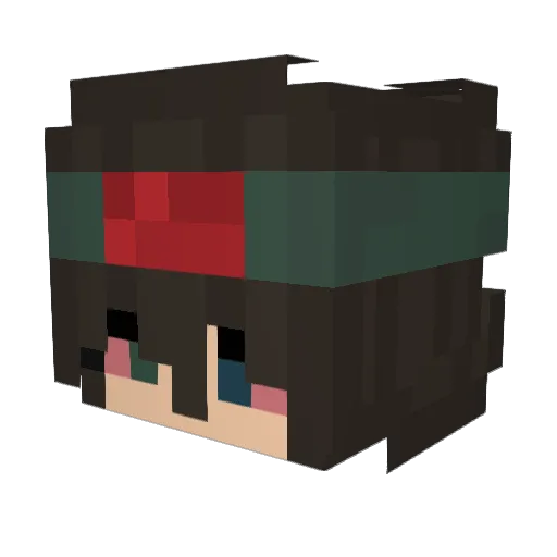 vaquzy Minecraft avatar head, 3D render
