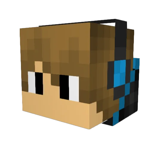 var1299 Minecraft avatar head, 3D render