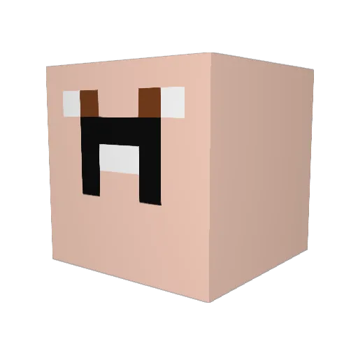 var_danielsen Minecraft avatar head, 3D render