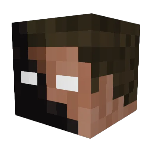 varanraptor Minecraft avatar head, 3D render