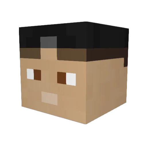 varavei Minecraft avatar head, 3D render