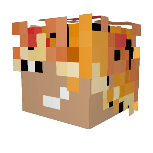 variass Minecraft avatar head, 3D render