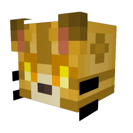 variatiger Minecraft avatar head, 3D render
