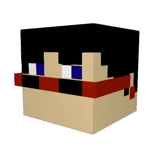 varioustoxins Minecraft avatar head, 3D render