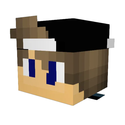 vasduh Minecraft avatar head, 3D render