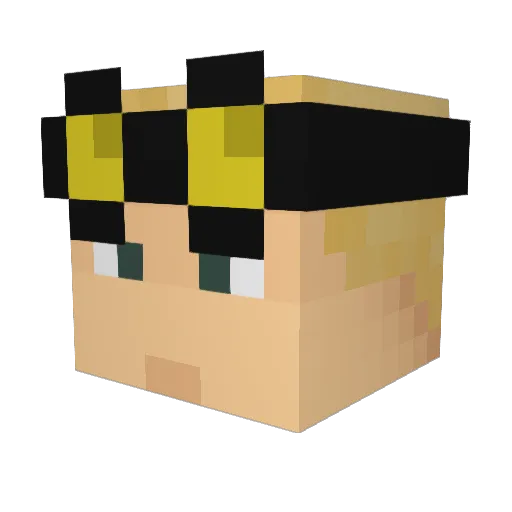 vasiroshko Minecraft avatar head, 3D render