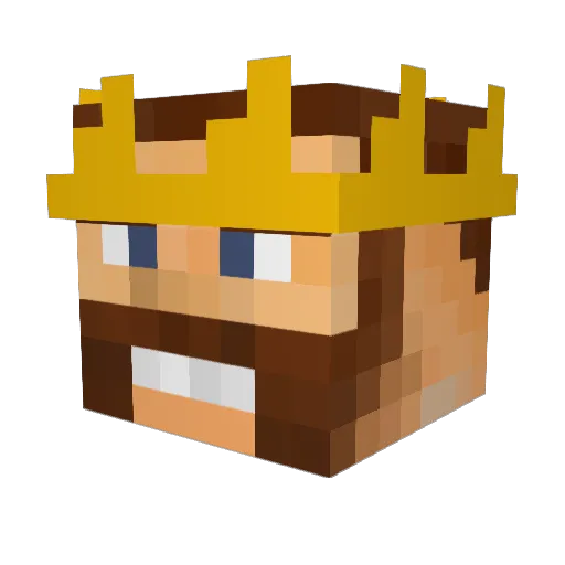 vaskid Minecraft avatar head, 3D render