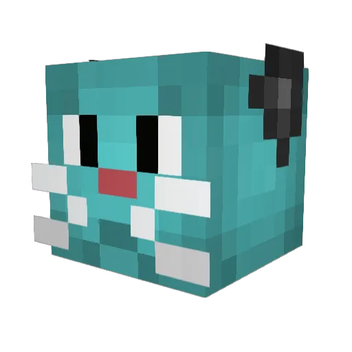 vasock Minecraft avatar head, 3D render