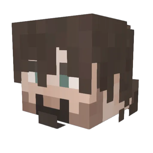 vasseld Minecraft avatar head, 3D render
