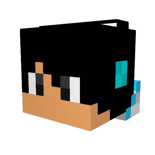 vastem Minecraft avatar head, 3D render