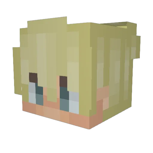 vateore Minecraft avatar head, 3D render