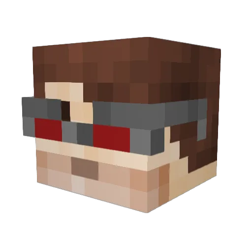 vatolocomoxo Minecraft avatar head, 3D render