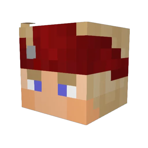 vattenhare Minecraft avatar head, 3D render