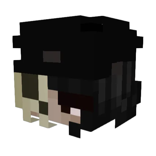 vaultique Minecraft avatar head, 3D render