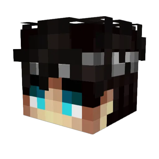 vauxize Minecraft avatar head, 3D render
