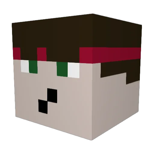 vaymee Minecraft avatar head, 3D render
