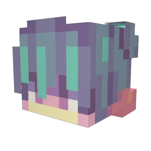 vb_2 Minecraft avatar head, 3D render