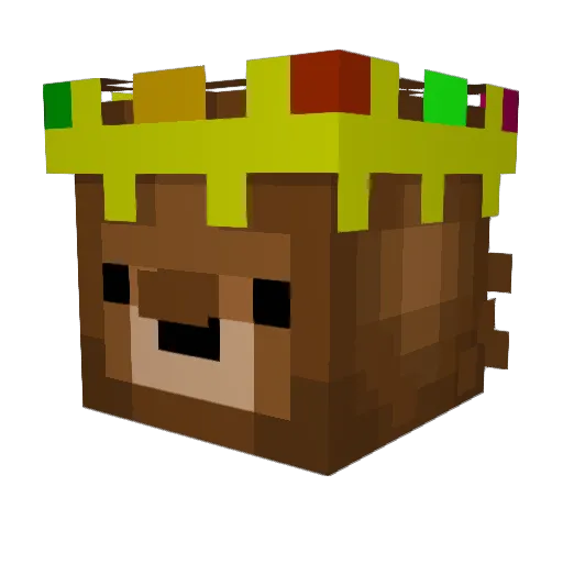 vbests Minecraft avatar head, 3D render
