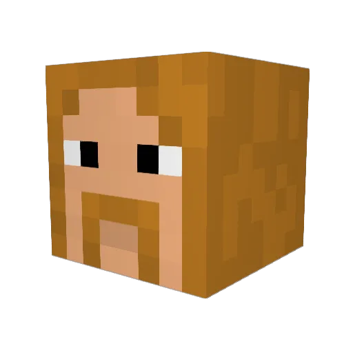 vbg77 Minecraft avatar head, 3D render